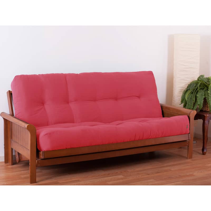 9-inch Thick Twill Futon Mattress (Twin, Full, or Queen) - Bery Berry - Queen