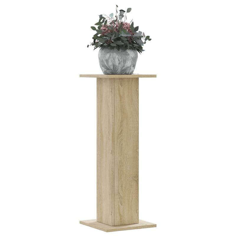 vidaXL Plant Stand Engineered wood Large Plant Stand Square - 11.8 x 11.8" - Sonoma oak