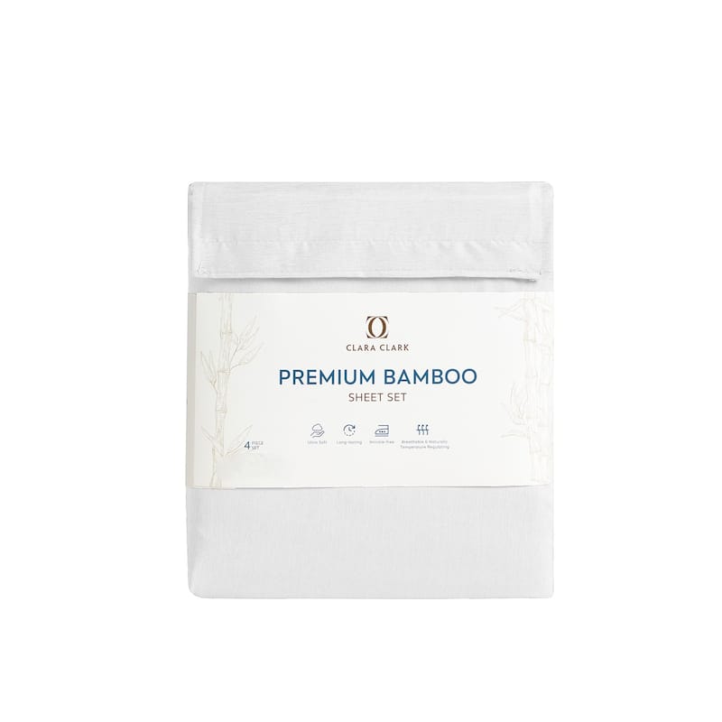 Clara Clark Premium Bamboo Blend Fitted Sheet Set