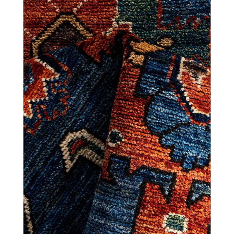 Serapi One-of-a-Kind Hand-Knotted Runner Rug - Blue, 2' 8" x 13' 8" - 2' 8" x 13' 8"