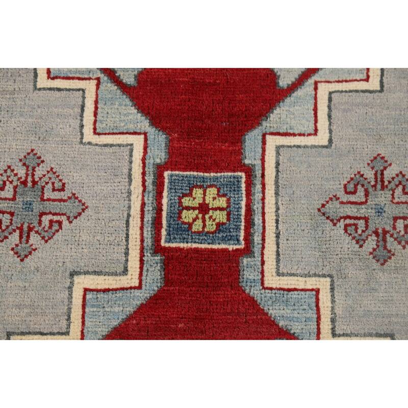 Kazak Accent Rug Oriental Handmade Wool Carpet - 3'3" x 5'0"