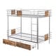 preview thumbnail 21 of 20, Twin XL over Twin XL Bunk Bed With Board Guardrail And 2 Drawers for Home