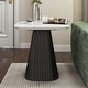 preview thumbnail 2 of 7, Furniture of America Tonix Modern White and Black Square Faux Marble Top End Table