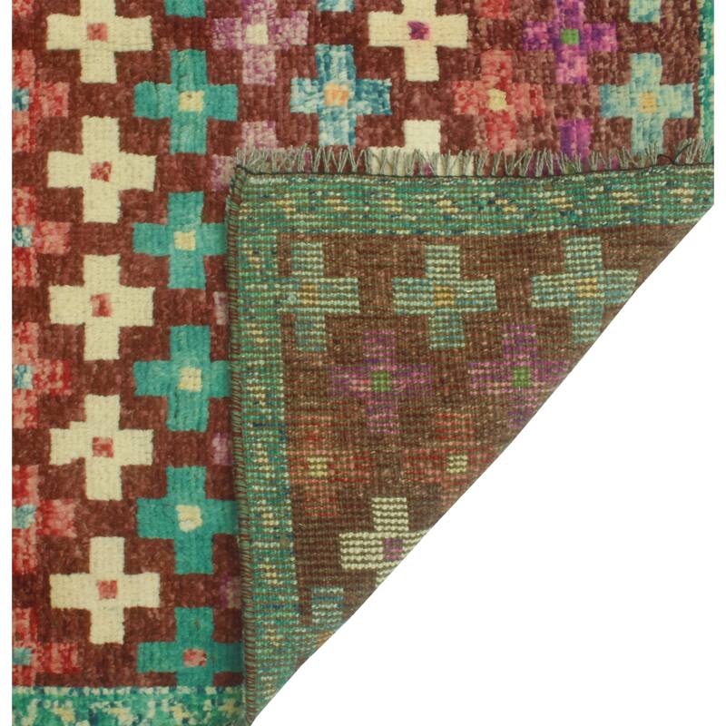 Balochi Jihan Burgundy/Ivory Rug - 3'3" x 4'10"