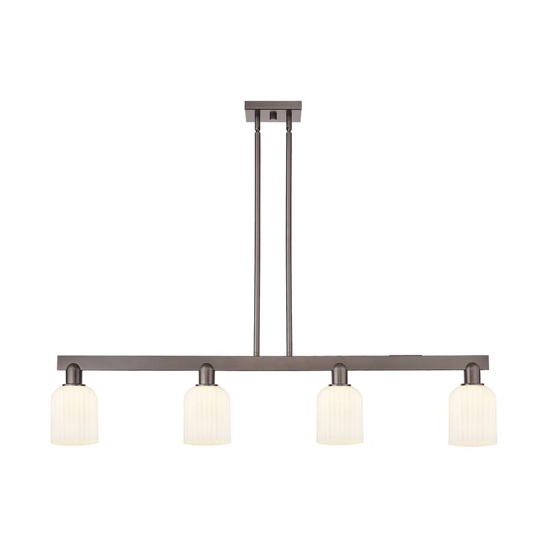 Innovations Lighting 716-4I-10-48 Bridal Veil Linear Bridal Veil 4 - Oil Rubbed Bronze / Gloss White