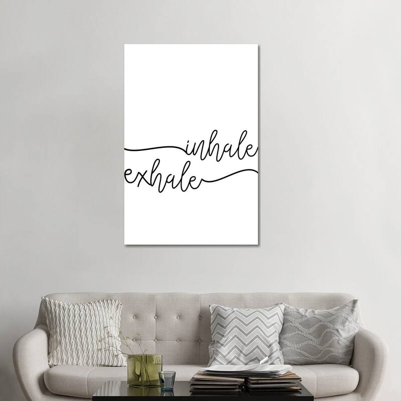 iCanvas "Inhale x Exhale" by Sisi & Seb Canvas Print - 48x32x1.5