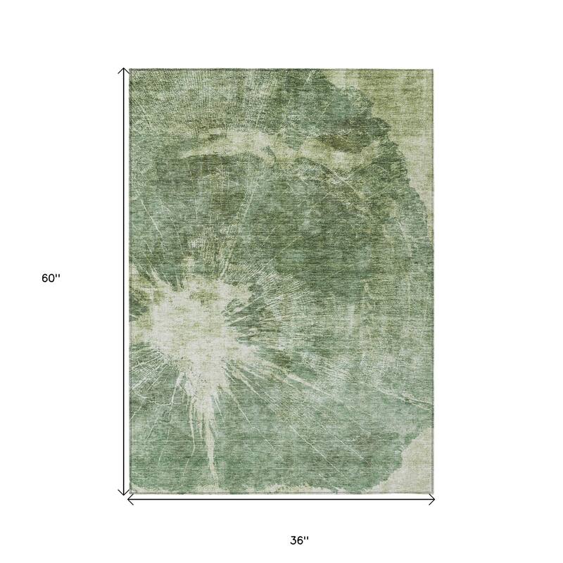 HomeRoots Abstract Transitional Rectangle Outdoor Rug