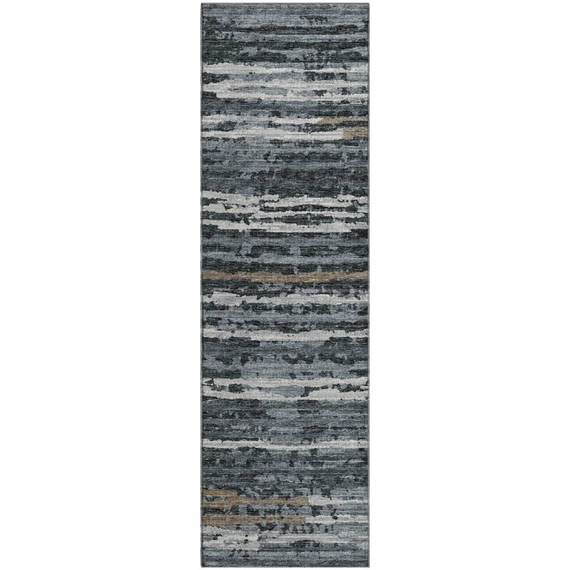Premium Washable Super Soft Modern Ombre Stripes Mayfield Rug