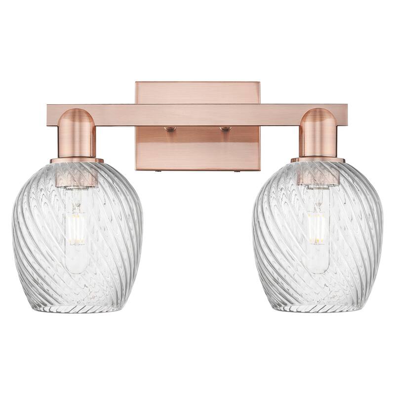 Innovations Lighting Endless Possibilities Arcadia - Salina - 2 Light 17" Bath Vanity Light - Clear/Antique Copper