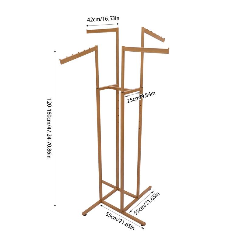 4 Way Adjustable Clothing Rack Modern Clothing Display Rack