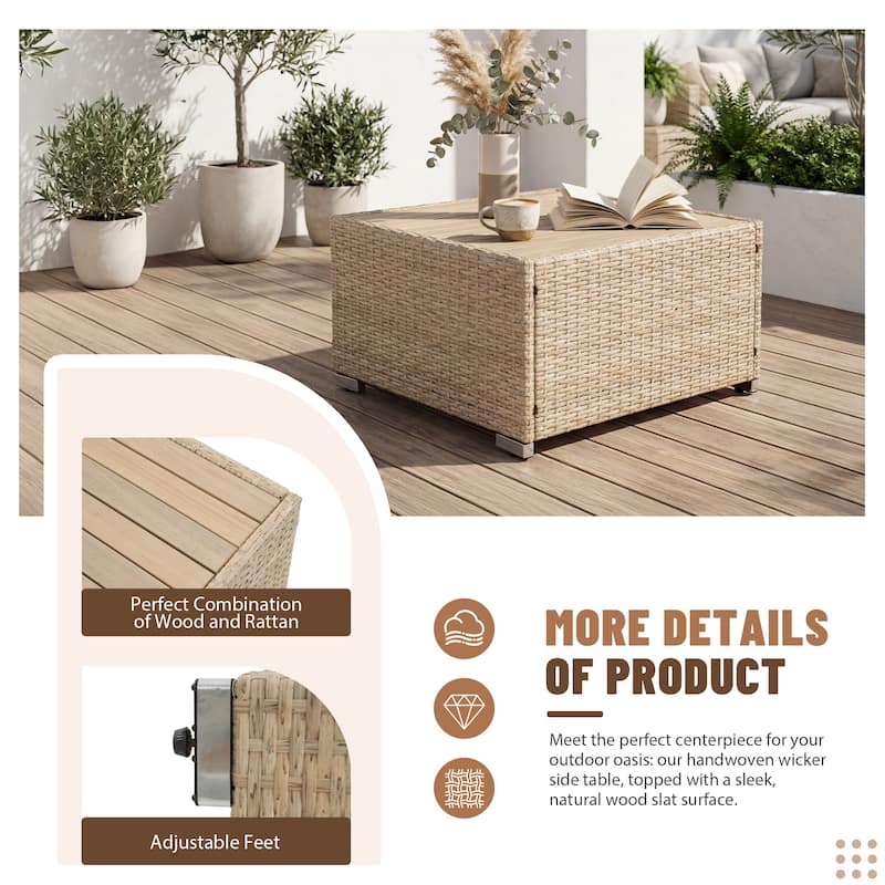 PE Wicker 3-piece Outdoor Sectional Set