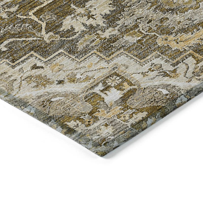 Machine Washable Indoor/ Outdoor Chantille Traditional Boho Rug