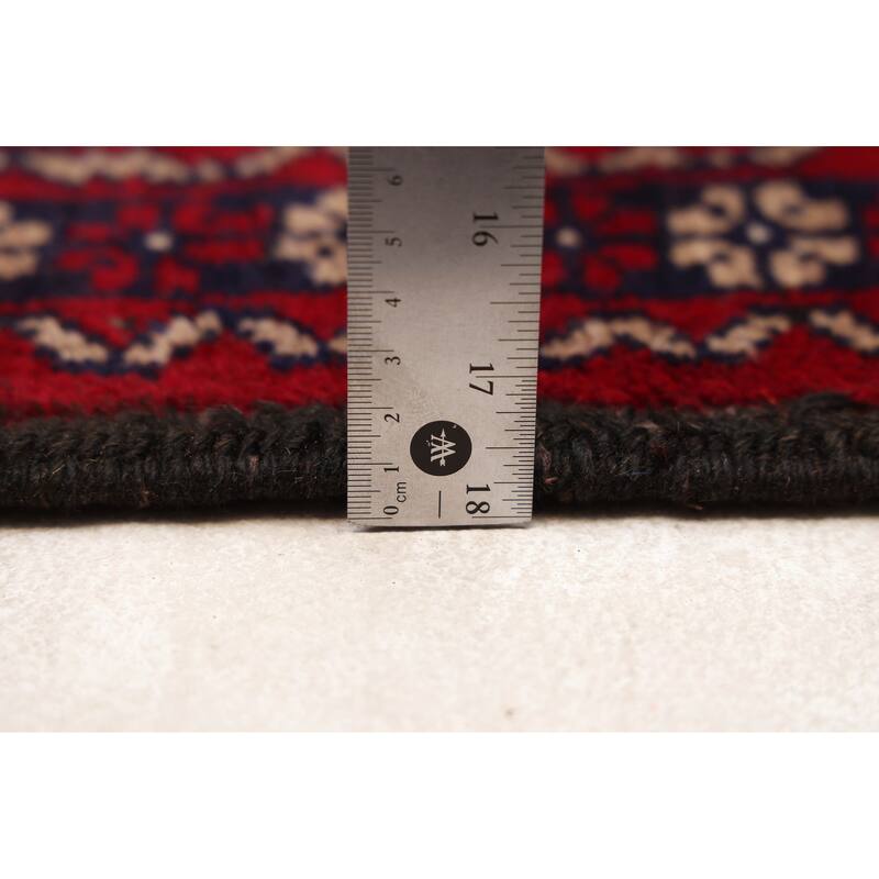 ECARPETGALLERY Hand-knotted Baluch Dark Navy, Red Wool Rug - 3'3 x 5'7