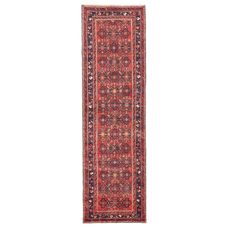 ECARPETGALLERY Hand-knotted Andelz Red Wool Rug - 2'9 x 9'10