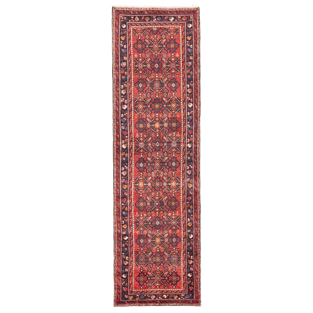 ECARPETGALLERY Hand-knotted Andelz Red Wool Rug - 2'9 x 9'10