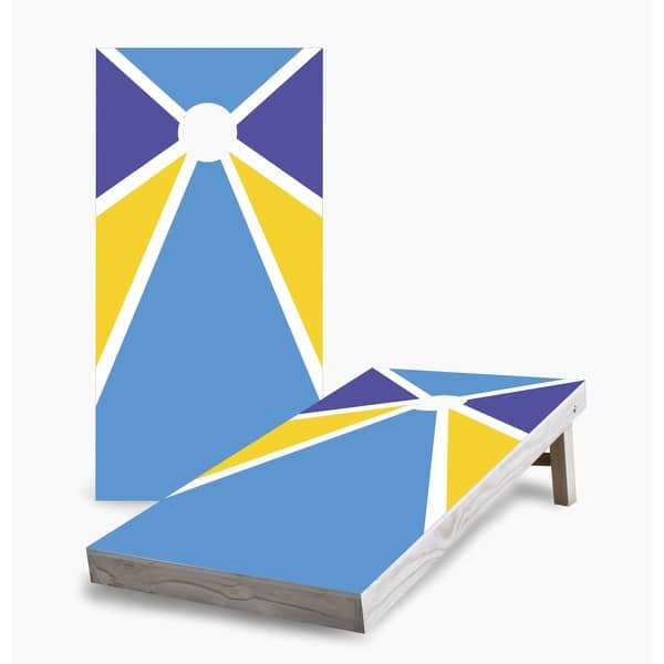 slide 2 of 7, Pinwheel Cornhole Game (Choose Wraps or Boards) 2x4 Boards (24" x 48") - Include ALL Accessories