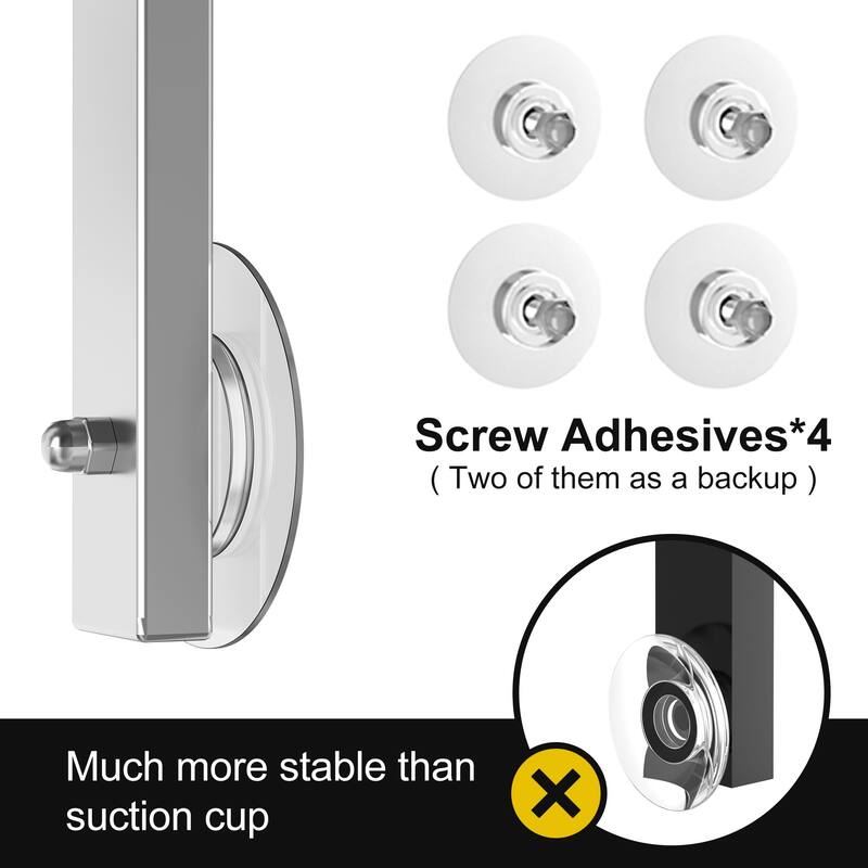 Adjustable Anti-slip Shower Caddy over Shower Head, Rustproof Bathroom Hanging Shower Organizer with 2 Hooks for Razor