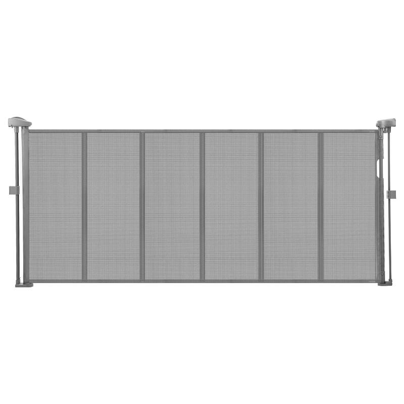 Retractable Baby Gate with Secure Mesh Design and One-Handed Operate Adjustable for Various Spaces