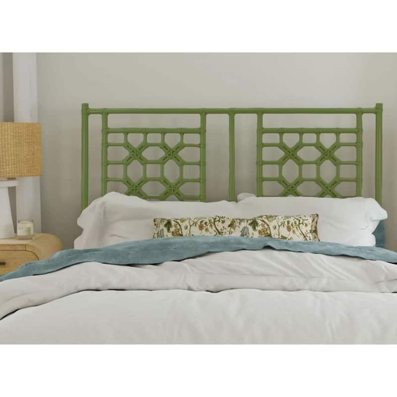 Handmade Natural Wood And Rattan Headboard by East at Main