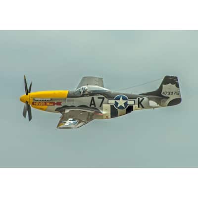 P-51 Mustang WW 2 Military Airplane in Flight by Wayne Collamore Art Poster - Print On Demand - 24 x 36 Inch