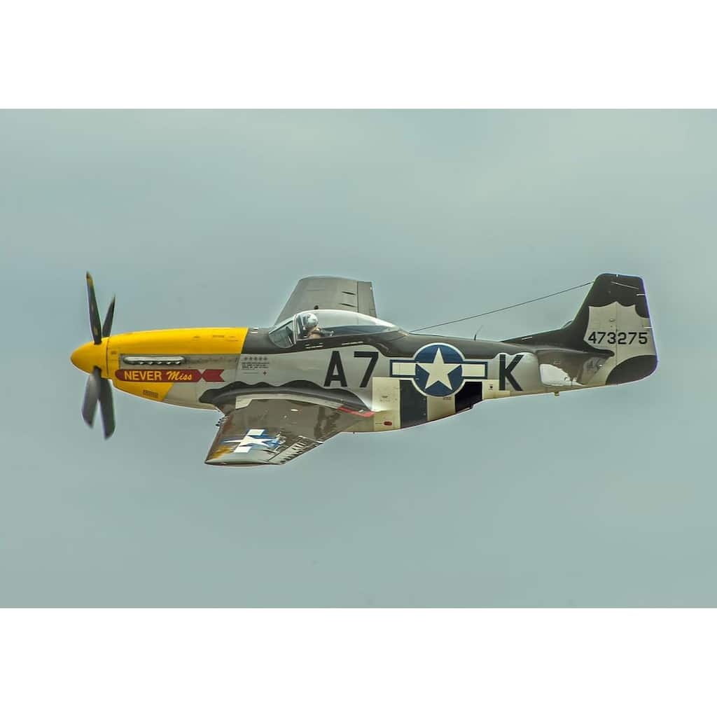 P-51 Mustang WW 2 Military Airplane in Flight by Wayne Collamore Art Poster - Print On Demand - 24 x 36 Inch