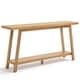 preview thumbnail 9 of 13, 59" Solid Oak Wood Entryway Console Table Sofa Table with 2-Tier Storage - 59"L x 13.8"W x 30"H
