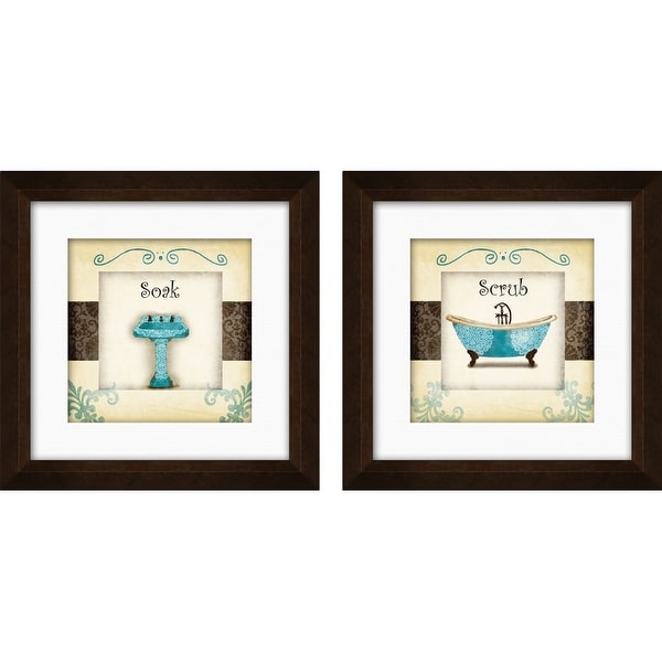 PTM Images 1-17005 Whimsical Bathroom Wall Art (Set of 2) - ESPRESSO - N/A