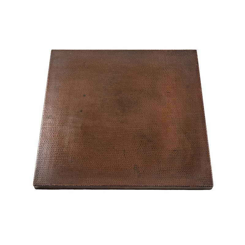 24-in Square Hammered Copper Table Top in Oil Rubbed Bronze (TTS24DB)