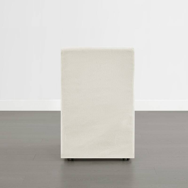 Spruce & Spring Modern Upholstered Dining Chair with Casters, Removable Washable Slipcover