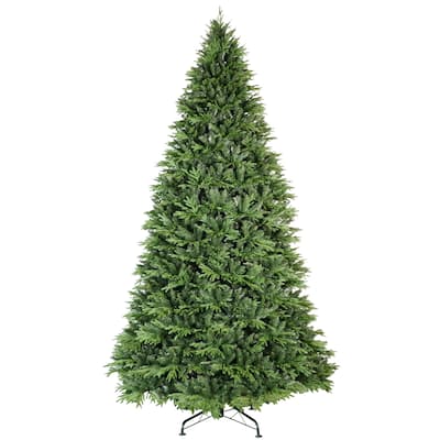7.5ft Artificial Christmas Tree, Premium Hinged Pine with 3135 Tips, Realistic PE+PVC Needles,Easy Fluffing,Sturdy Metal Stand