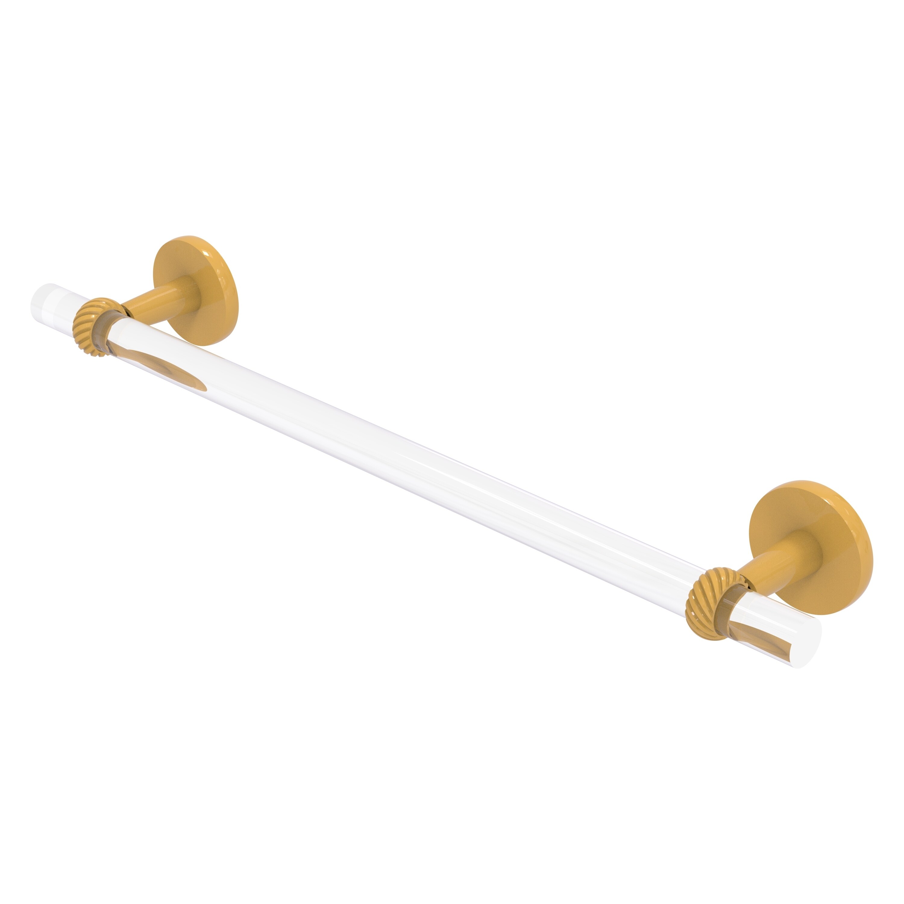 Allied Brass Clearview Collection 18 Inch Towel Bar with Twisted Accents