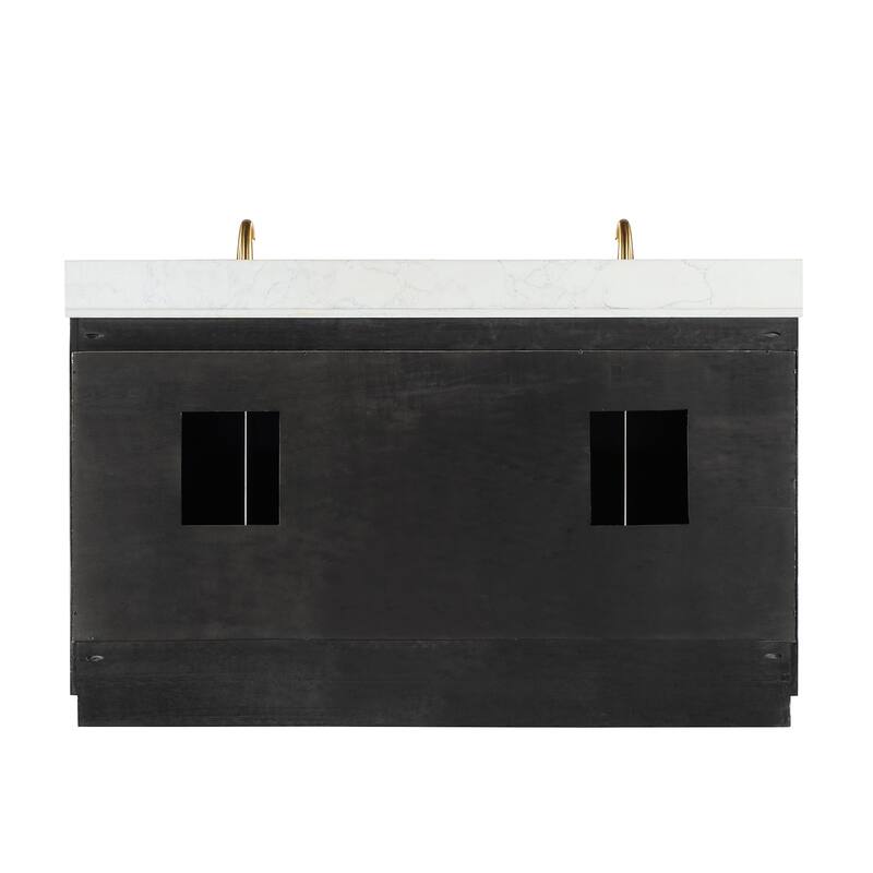 Altair Gazsi Bathroom Vanity with Composite Stone Countertop without Mirror