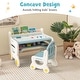 preview thumbnail 4 of 28, Costway Kids Drawing Table & Chair Set for Reading Playing with Pens & - See Details