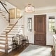 preview thumbnail 3 of 6, Bella Modern Glam 3-light Drum Semi-Flush Mount Lights Off-white Fabric Chandelier - L13.8'' x W13.8'' x H11.8