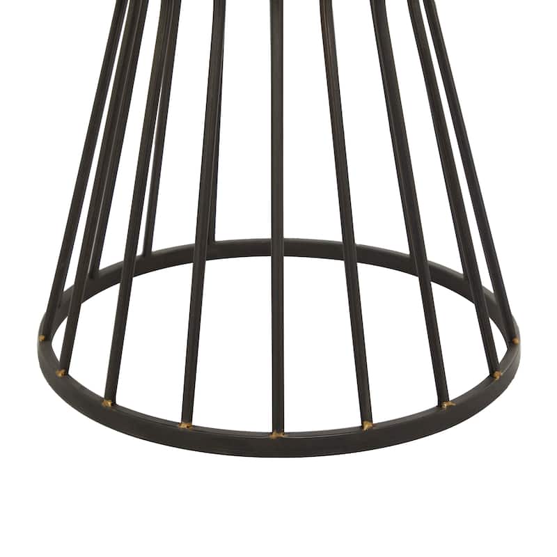 Black Metal Contemporary Accent Table - 18 x 18 x 21