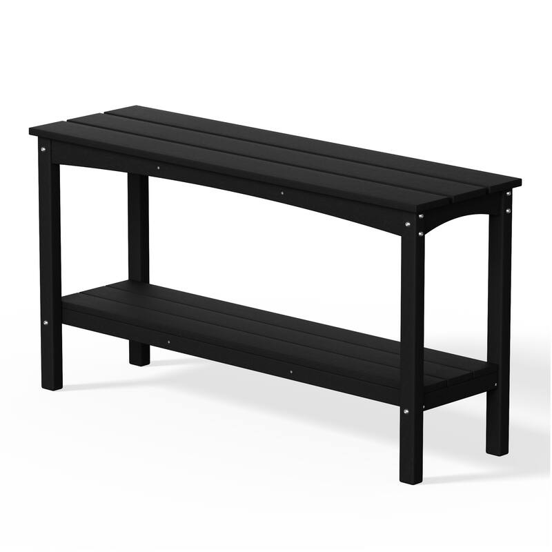 Laguna Hdpe All Weather Outdoor Patio Two Shelf Table