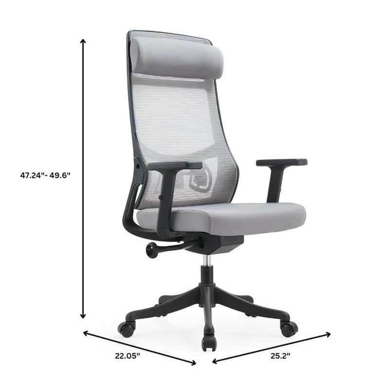 Dale Series Adjustable Swivel Mesh Back Office Desk Chair with Arms and Padded Seat for Home Office and Conference Room