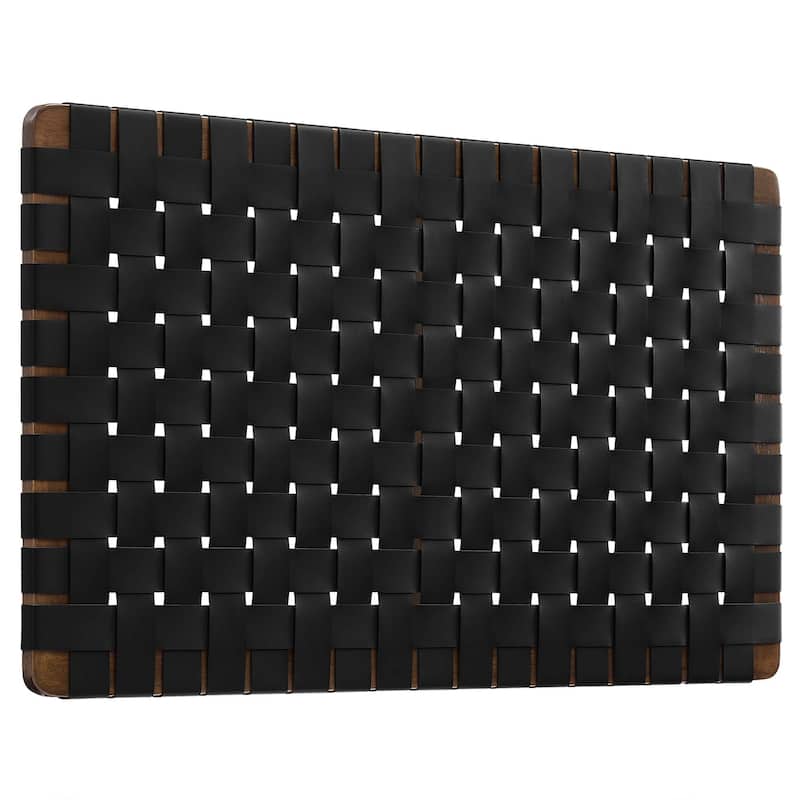 Sparta Wall-Mount Twin/Full/Queen/King Vegan Leather Weave Headboard
