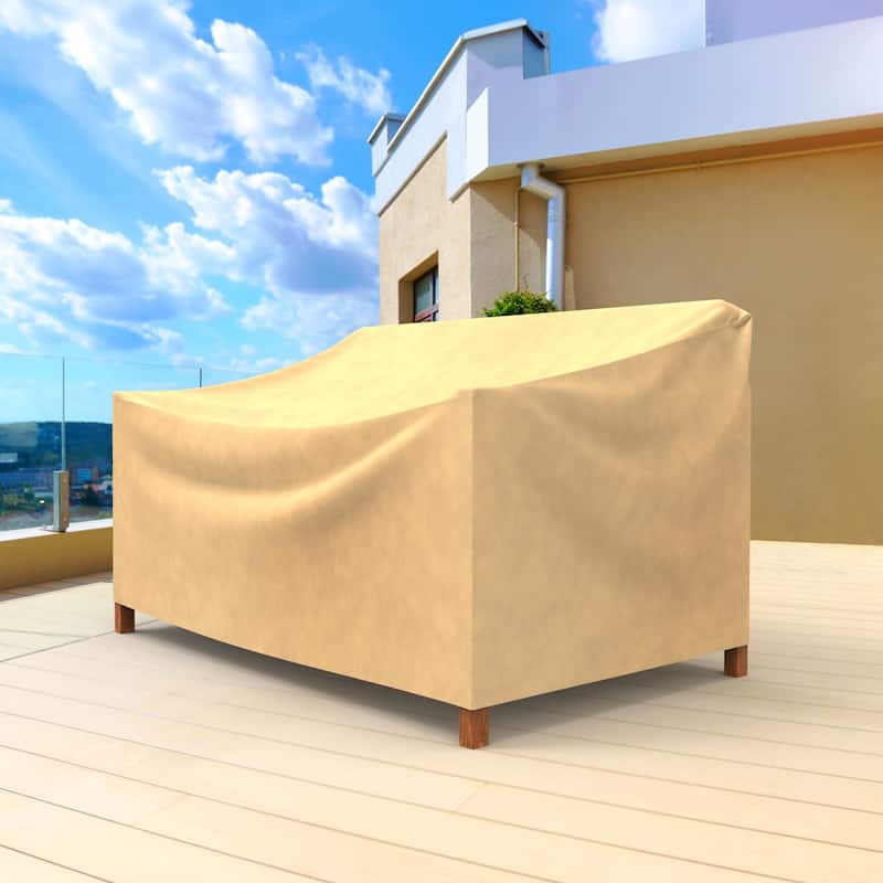 Budge Water-Resistant Outdoor Loveseat Cover, All-Seasons, Nutmeg
