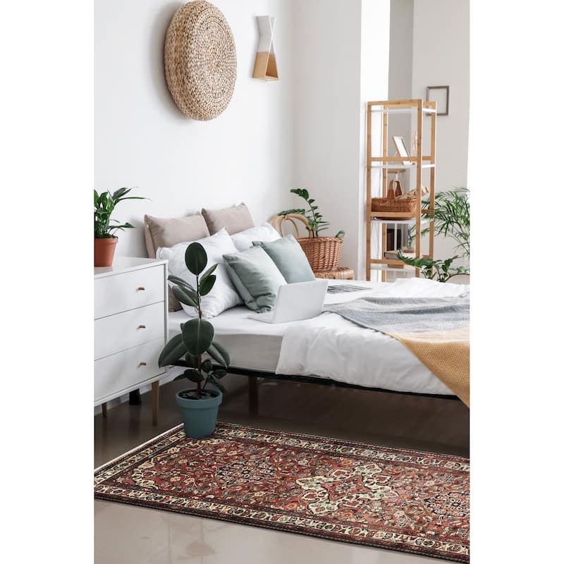 ECARPETGALLERY Hand-knotted Anadol Red Wool Rug - 3'10 x 10'3