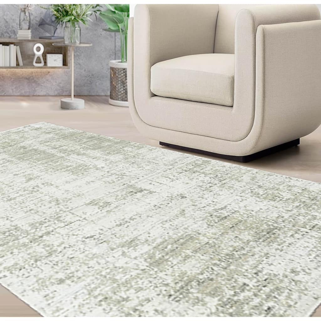 Hand Knotted 100% Wool Modern & Contemporary Oriental Area Rug Beige - 4' x 5' 10''