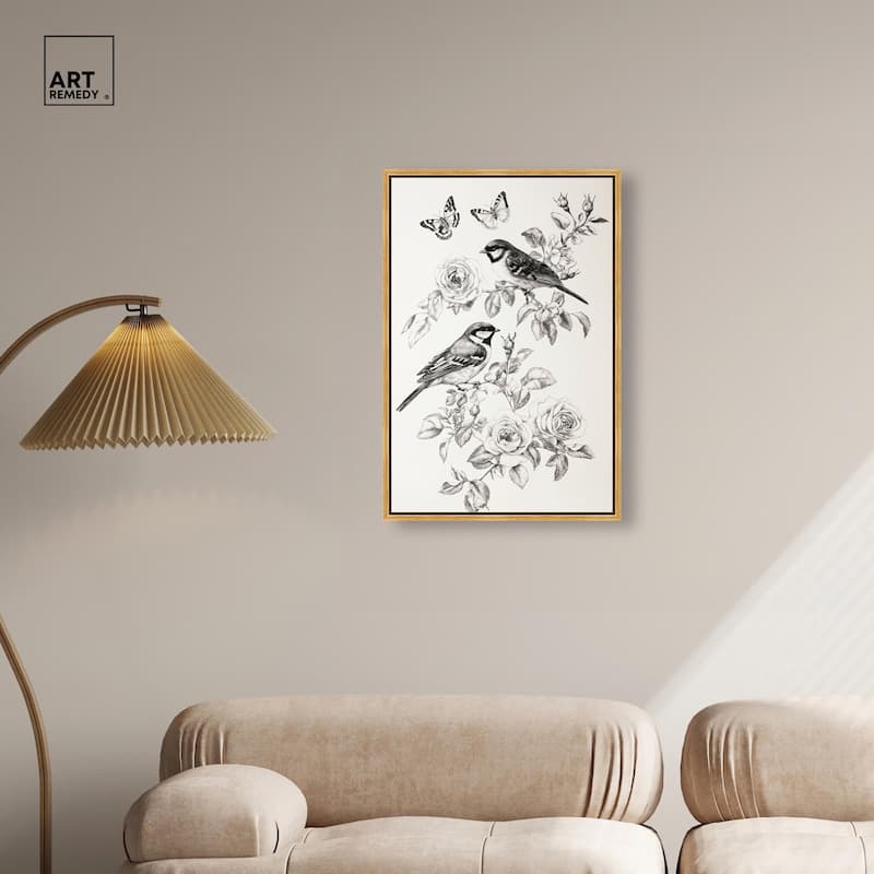 Perched Pair I Canvas by Art Remedy