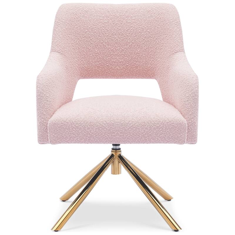 Boucle Polyester Upholstered Swivel Accent Chair - Stain Resistant (Set of 4)