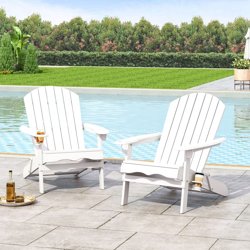 Bellwood Outdoor Acacia Wood Folding Adirondack Chairs (Set of 2) by Christopher Knight Home