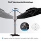 preview thumbnail 28 of 42, Crestlive Products 12ft Round Double Top Cantilever Patio Umbrella with 7-position Adjustment