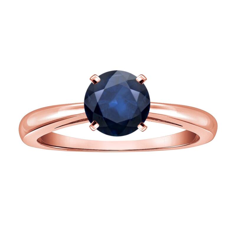 Auriya 14k Gold Sapphire Solitaire Engagement Ring 1 1/2ct TGW - 4 - Rose - Rose