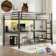 preview thumbnail 17 of 26, Space-Saving Design Loft Bed with Desk, TwinXL/Full Size