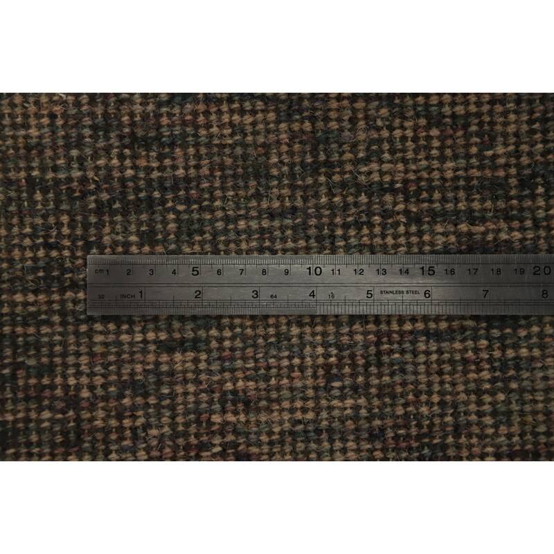 Hand Knotted Oriental 100% Wool Carpet Modern Abstract Brown Gabbeh Area Rug - 3' 0'' X 2' 1''