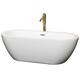 Option White / Polished Chrome Trim / Brushed Gold Faucet