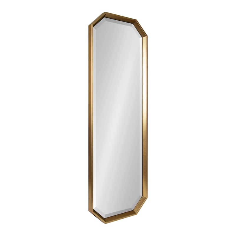Kate and Laurel Calter Elongated Octagon Wall Mirror - 17.5x49.5 - Gold